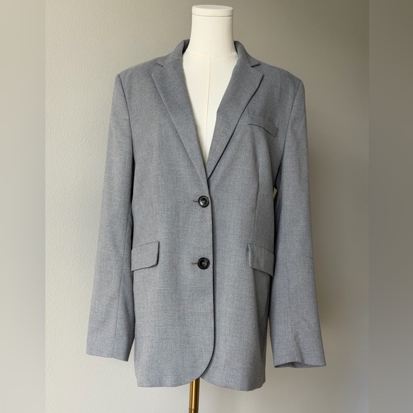 H&M Oversized Gray Single-Breasted Blazer -S(M) - Picture 2 of 12